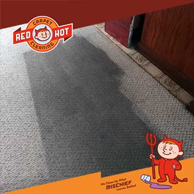 Berber Cleaning In Progress - Red Hot Carpet Cleaning - Boalsburg, PA - Kimport Avenue